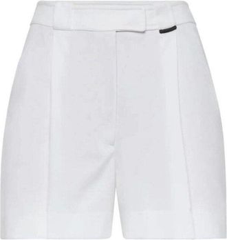 Brunello Cucinelli White Tailored Cotton Shorts, Size X-Large