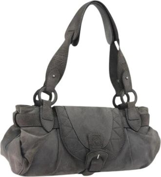 Loewe Pre-owned Suede Tote Bag - Dames - Pre-owned - Grijs - Maat: ONE Size Su&egrave;de