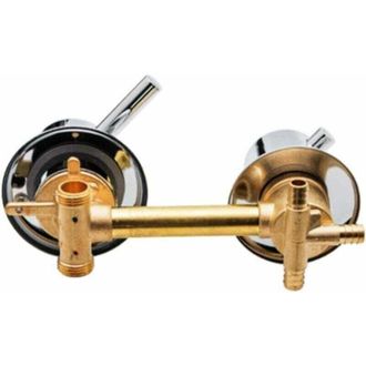 OEM Grifo Mezclador De Ba&ntilde;o De Lat&oacute;n - Salida De 3 V&iacute;as - Distancia Entre Centros De 12,5 Cm - Acabado Pulido - Para Cabina De Ducha O Ba&ntilde;o De Vapor