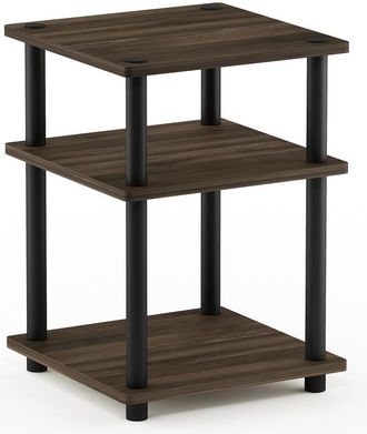 Furinno Turn-N-Tube Easy Assembly Multipurpose Shelf, Columbia Walnut/Black