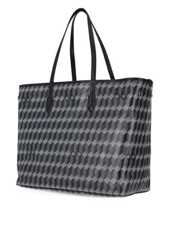 Au Départ No.55 geometric tote bag - women - Canvas/Calf Leather/Brass - One Size - Black