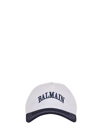 Balmain White Logo Baseball Hat