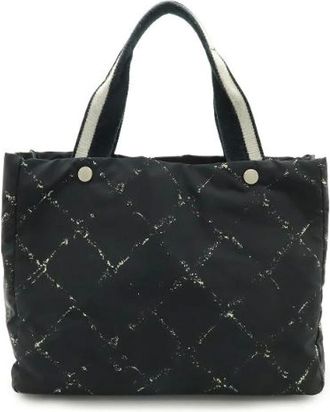 Chanel Pre-owned Tote Bags, female, Black, Size: ONE SIZE Pre-owned Nylon Tote Bag