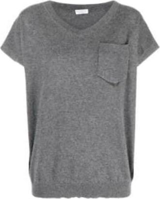 Brunello Cucinelli Grey Wool Relaxed Sweater, Size Medium