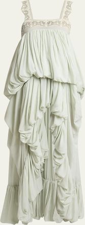 Chlo&eacute; High-Low Ruffled Dress