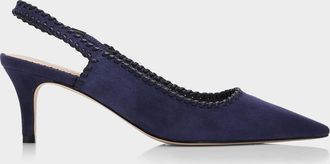 Cinq &agrave; Sept Sylvie 65MM Suede Slingback Pumps