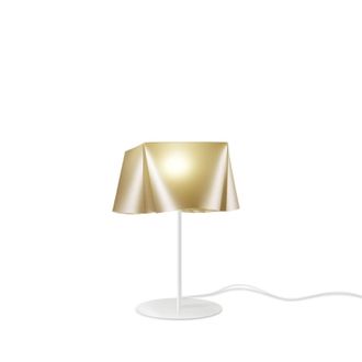 Linea Zero L&aacute;mpara De Mesa Base Y V&aacute;stago Oro Nuevo En Metal Cm. 28x35h