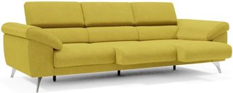 Divani.Store Sof&aacute; con 3 asientos reposabrazos con arc&oacute;n 265 cm amarillo
