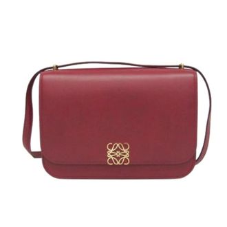 Loewe Pre-owned Goya Schoudertas - Dames - Pre-owned - Rood - Maat: ONE Size Leer