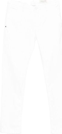 Jacob Cohen White Straight-Leg Trousers With Classic Five-Pocket Style