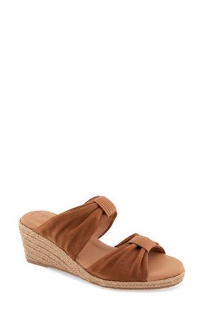 Gentle Souls Gracious Espadrille Platform Wedge Slide Sandal in Luggage Suede at Nordstrom, Size 6.5