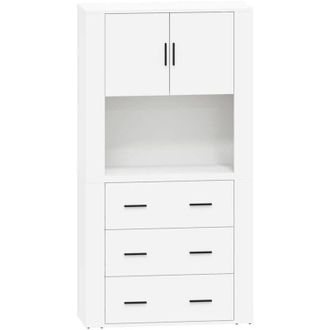 vidaXL Highboard White Engineered Wood Vidaxl