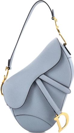 Dior Saddle Handbag Leather Medium shoulder bag - Blauw