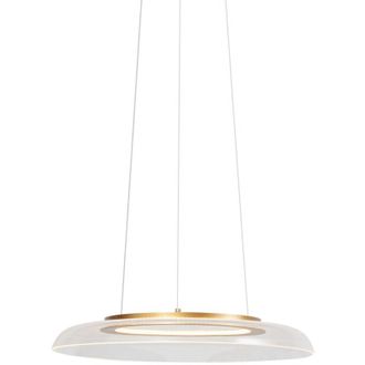 QAZQA Dise&ntilde;o L&aacute;mpara Colgante De Dise&ntilde;o Dorada Y Transparente Con Atenuaci&oacute;n De 3 Niveles - Scacrylic Pl&aacute;stico /acero /aluminio Redonda Incluye Led Max. 1 X