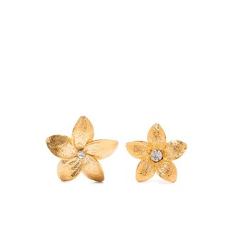 Forte_Forte Flower-shaped Crystal Earrings