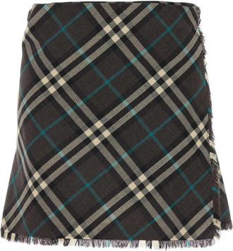 Burberry Embroidered Polyester Blend Mini Skirt