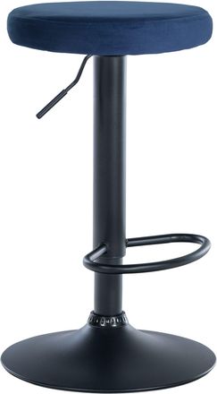Clp Clp - Taburete De Bar Ponte Tapizado En Terciopelo Azul Negro