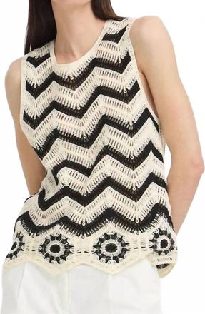 b.young Oesra Slipover Top In Black White
