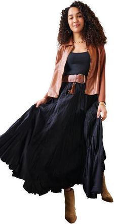 Jessica London Perforated Faux Leather Zip Front Jacket in Cognac at Nordstrom, Size 24