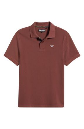 Barbour Regular Fit Tartan Piqu&eacute; Polo in Burnt Pepper at Nordstrom, Size Xx-Large