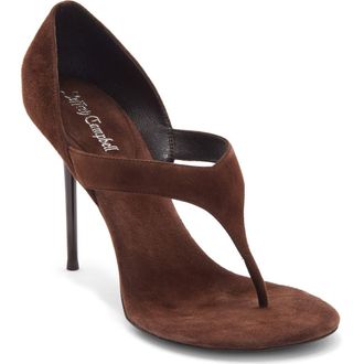 Jeffrey Campbell Rhian Stiletto Sandal in Brown Suede at Nordstrom Rack, Size 7.5