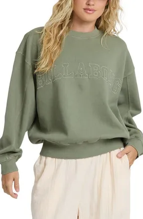 Billabong Vibes Kendal Graphic Sweatshirt in Army Green at Nordstrom, Size X-Large