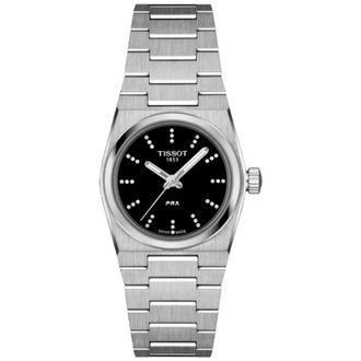 Tissot PRX Quartz 25mm Black Diamond Dial Steel Womens Watch T137.010.11.056.00