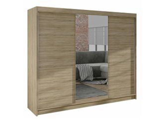Mirjan24 Mobilier1 - Armario Closico 158, Roble Sonoma, 215x200x58cm, Puertas De Armario: Correderas, N&uacute;mero De Estantes: 0
