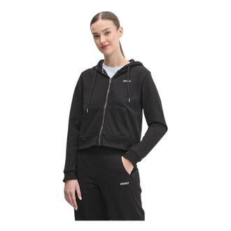 DKNY Sudadera con cremallera - Sweatshirts & Hoodies - Mujer - Negro - XS