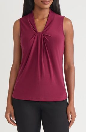 Kasper Knot Front Sleeveless Top in Shiraz at Nordstrom, Size Medium P
