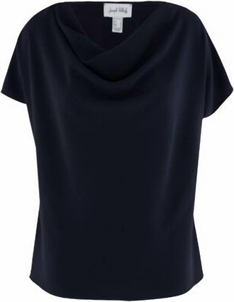 Joseph Ribkoff Womens Woven Cowl Neck Top In Black