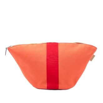 Herm&egrave;s Pre-owned Canvas pouches - Dames - Pre-owned - Oranje - Maat: ONE Size