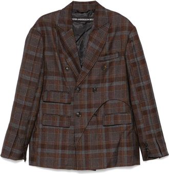 Andersson Bell Blazer Soe doppiopetto a quadri - Marrone