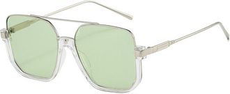 Generic Large Frame Mens Vacation Outdoor Womens Sunglasses(Clear)