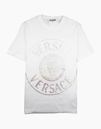 Versus Mens Versace Versus Foil Lion Tee White - Size: 44