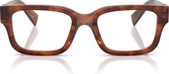Miu Miu 0mu 02yv Rectangular Tortoiseshell Acetate Sunglasses