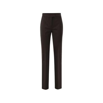 Sportmax Spsguglia Slim-fit Broek - Dames - Broeken - Bruin - Maat: S Wol