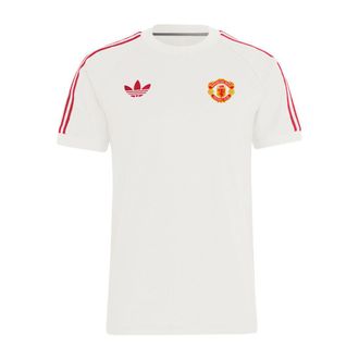adidas Manchester United Adicolor Classics 3-Stripes T-Shirt Asia Sizing White Red IY0045