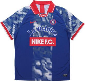 Nike Football Series Lapel Sport Casual Short Sleeved Polo Shirt Mens Blue AQ0661-438