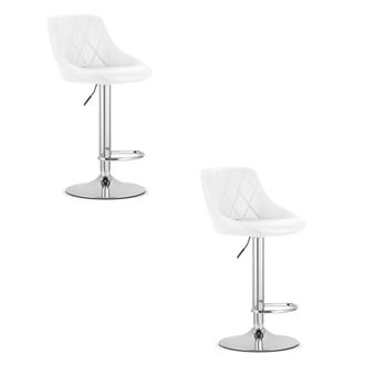 OEM Taburete Kast - Base De Piel Ecol&oacute;gica Blanca/cromada X 2