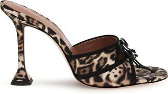 Amina Muaddi Multicolor Silk Platform Womens Sandals