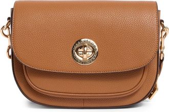 Marc Jacobs Signet Turnlock Leather Saddle Bag in Whiskey at Nordstrom Rack