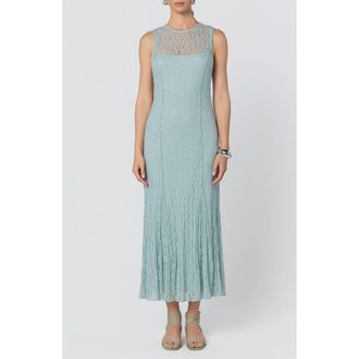 ASTR the Label Annabella Lace Overlay Midi Dress in Seafoam at Nordstrom, Size X-Large