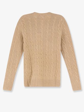 Polo Ralph Lauren Womens Sweater V-Neck Wool And Cashmere Beige