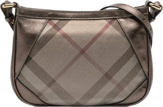 Burberry Pre-owned Shoulder Bags, female, Brown, Size: ONE SIZE Pre-owned Supernova Check Crossbody