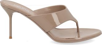 PARIS TEXAS Lidia Glossy Calf Leather Thong Sandals