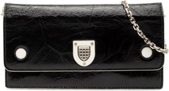 Dior Pre-owned Clutches, female, Black, Size: ONE SIZE Pre-owned Leather Crossbody Bag