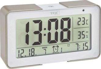 TFA Tfa Dostmann Despertador Radio Controlado Oro Y Blanco