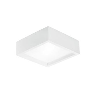 Luce-Ambiente-Design Plafoniera Gabriel Cuadrada en Yeso Blanco Pintable 25 Cm
