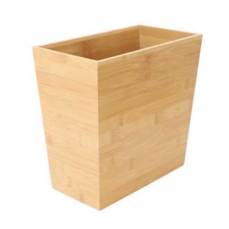 MegaChef 10.5 x 5.75 Inch Rectangle Wood Waste Basket in Bamboo at Nordstrom